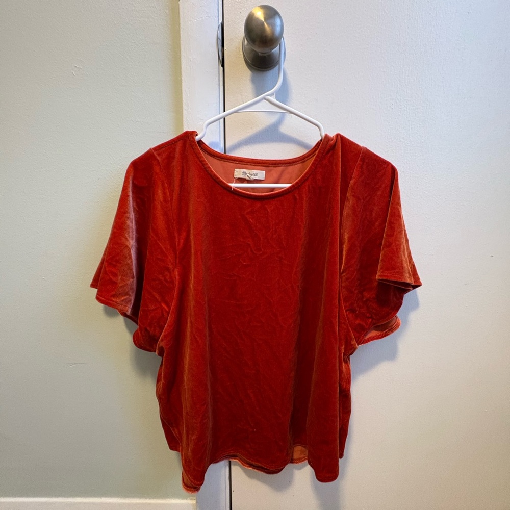 Madewell Velvet Pink/Red Women's Top